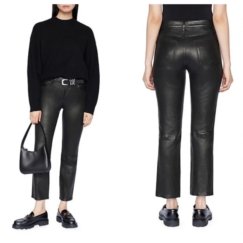 FRAME Le High Leather Pants Size 29 - Picture 1 of 12